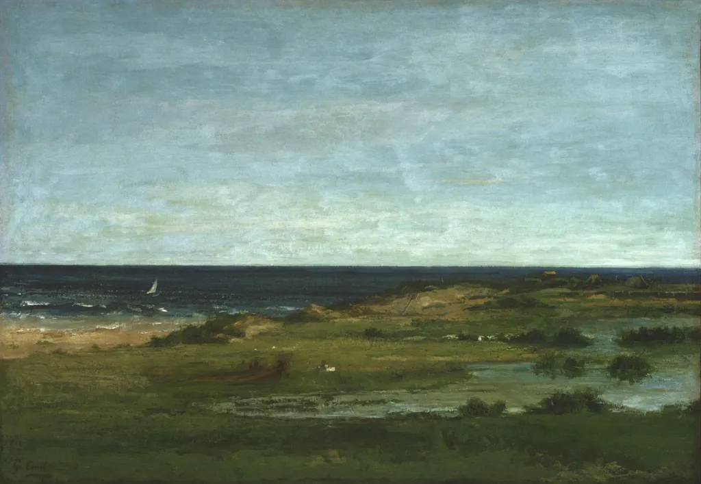 Coast Scene, by Gustave Courbet, oil, 1854