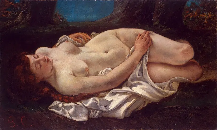 Femme couchée, by Gustave Courbet