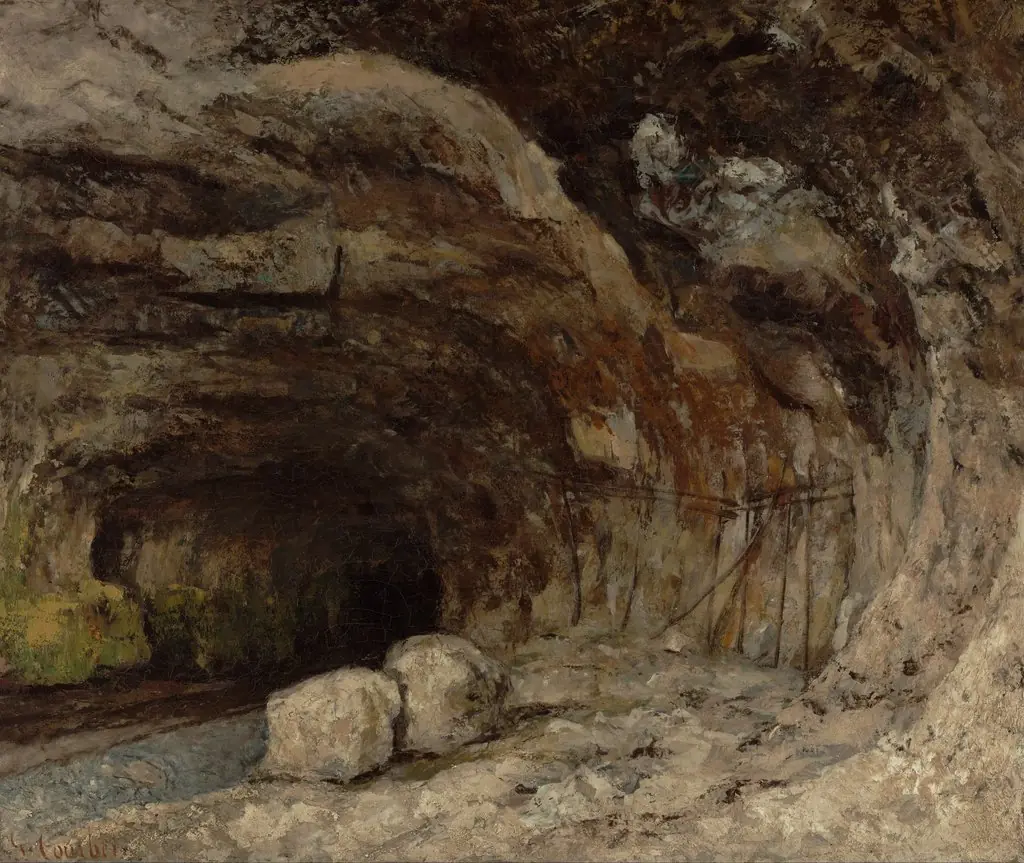 Grotto of Sarrazine near Nans-sous-Sainte-Anne, by Gustave Courbet