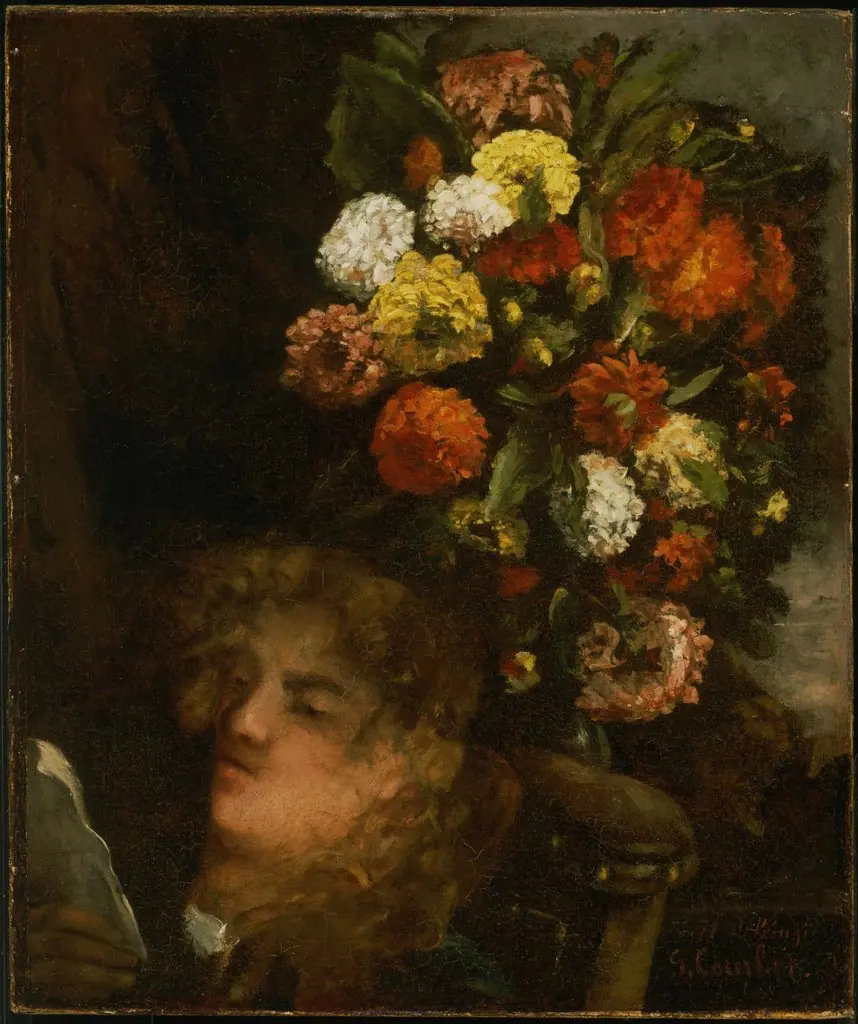 Head of a Woman and Flowers
