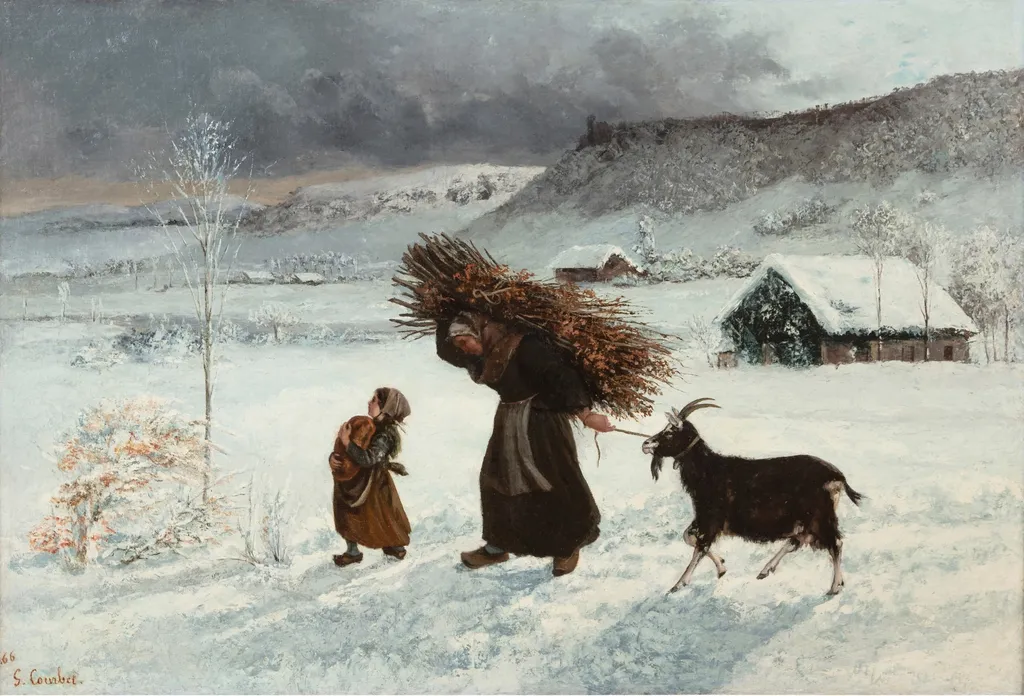 La Pauvresse de village, by Gustave Courbet, oil, 1866
