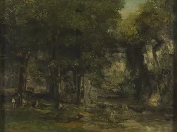 La remise des chevreuils au ruisseau de Plaisir-Fontaine, by Gustave Courbet, oil, 1865