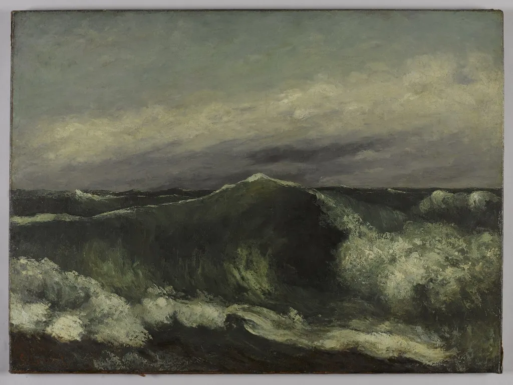 La Vague, by Gustave Courbet, oil, 1869