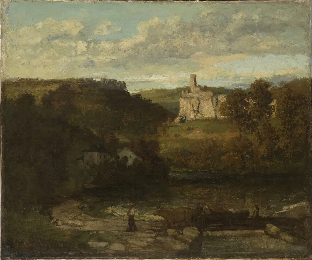 Landscape at Ornans, by Gustave Courbet, oil, 1868