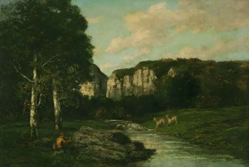Landscape with a Hunter, by Gustave Courbet