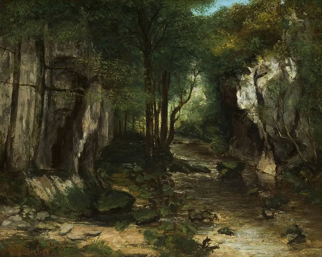 Le ruisseau du Puits noir, by Gustave Courbet, oil, 1855