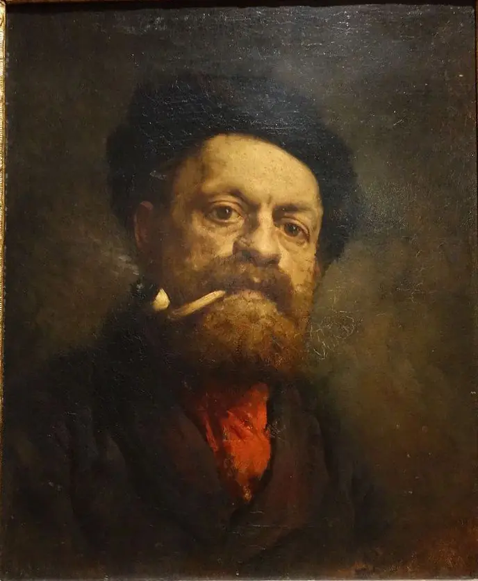 Man with Pipe, by Gustave Courbet