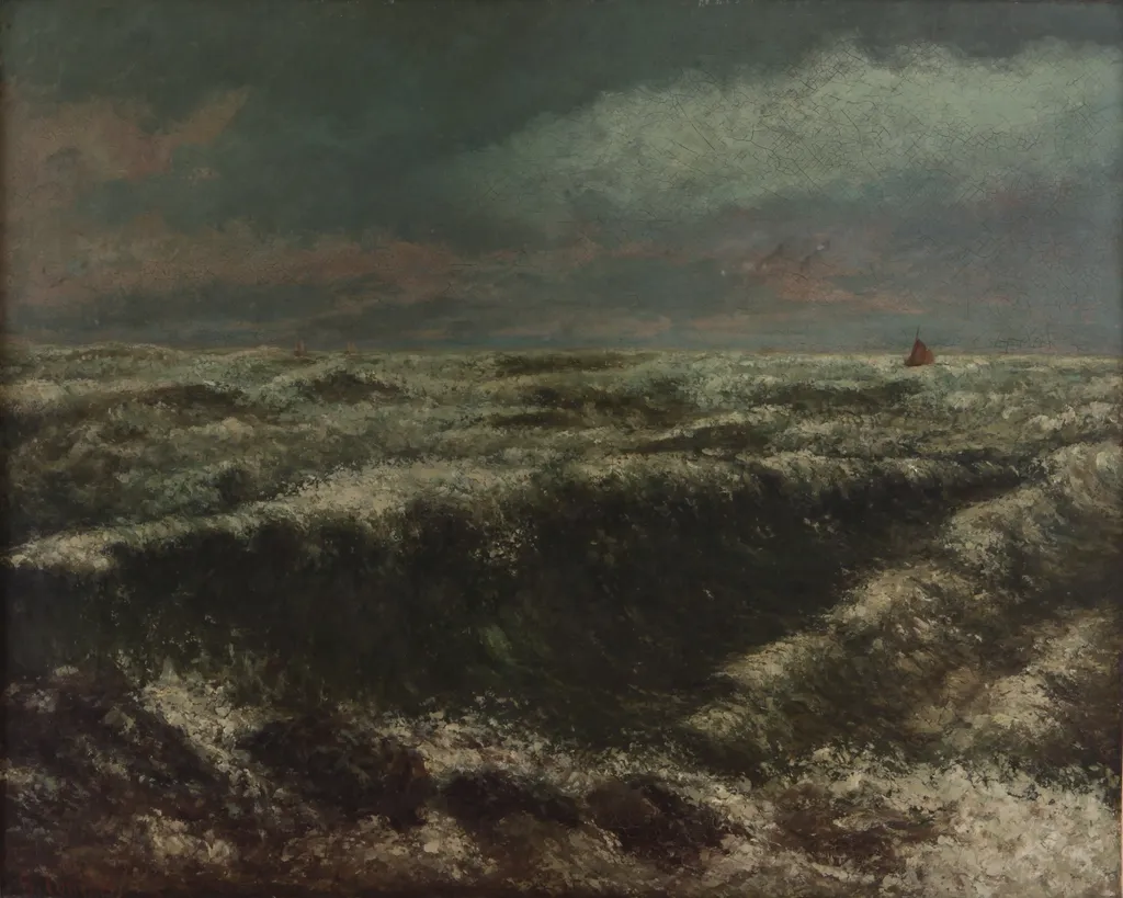 Marina, by Gustave Courbet, oil, 1870