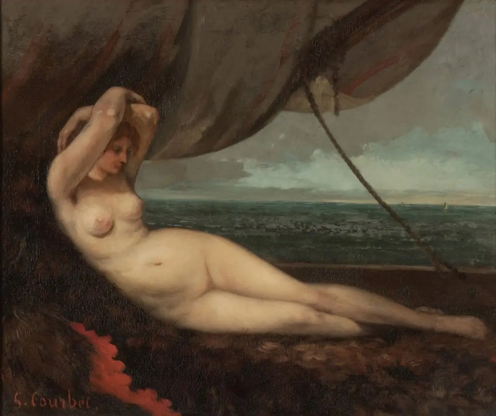 Nude Reclining by the Sea, by Gustave Courbet