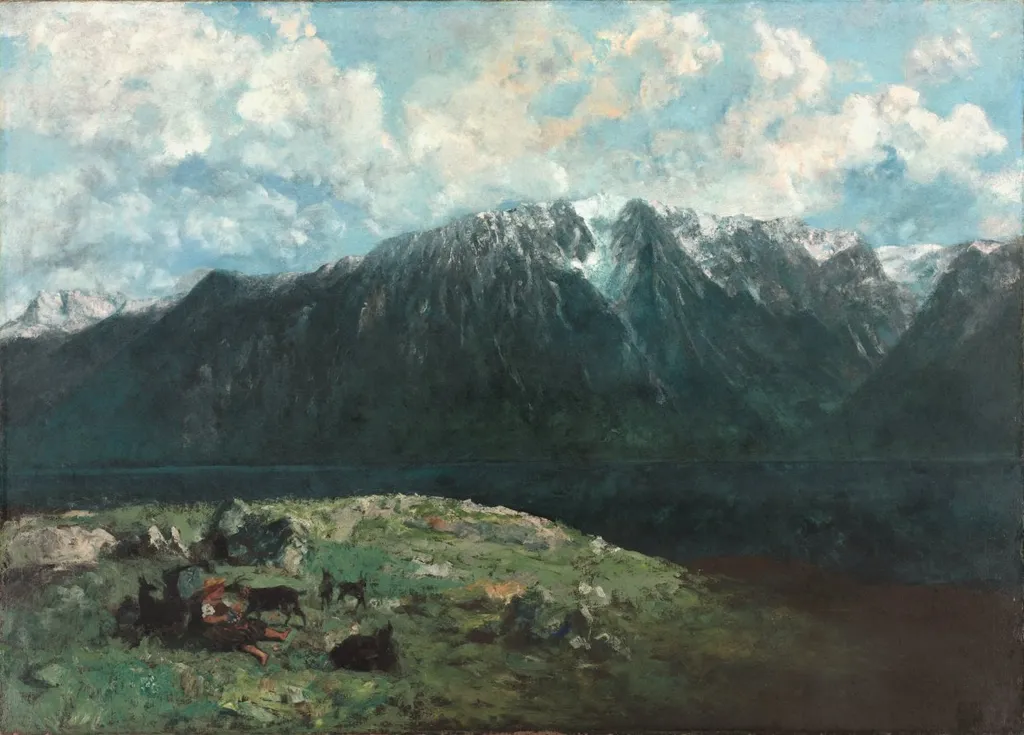 Panoramic View of the Alps, Les Dents du Midi, by Gustave Courbet, unspecified, 1877