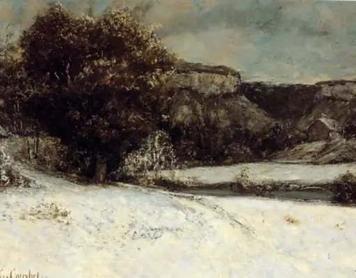 Peisaj de iarnă, by Gustave Courbet