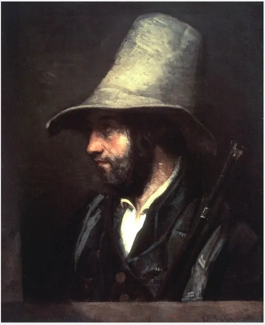 Portrait of a Man, by Gustave Courbet, oil, 1849