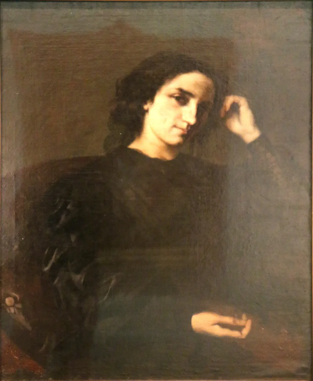 Portrait of madame Léon Fontaine, born Laure Janné, by Gustave Courbet, oil, 1856