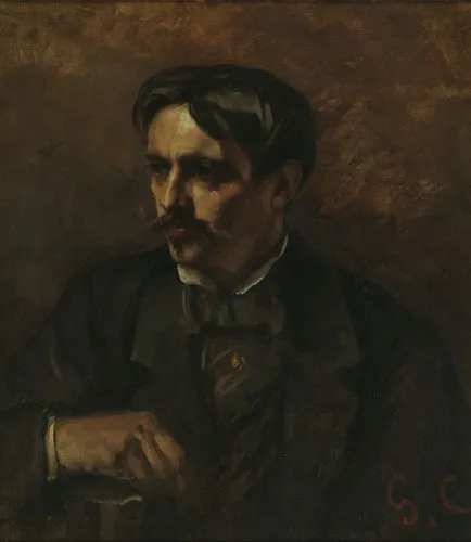 Portrait of the painter Alfred Stevens, by Gustave Courbet, oil, 1850