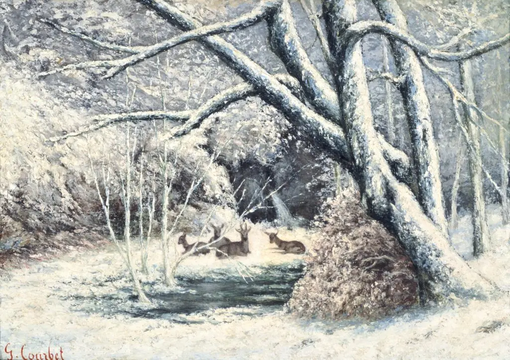 Snow Landscape, by Gustave Courbet