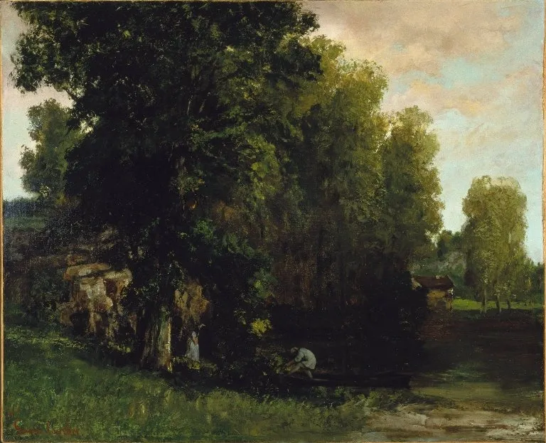 The Edge of the Pool, by Gustave Courbet, oil, 1867