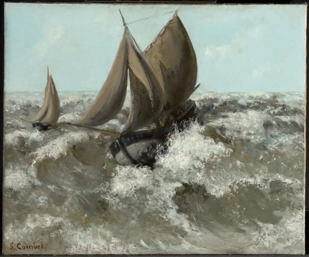 The Sailboat (Seascape), by Gustave Courbet