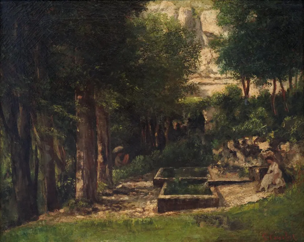 The Spring of léri in Chassagne, by Gustave Courbet