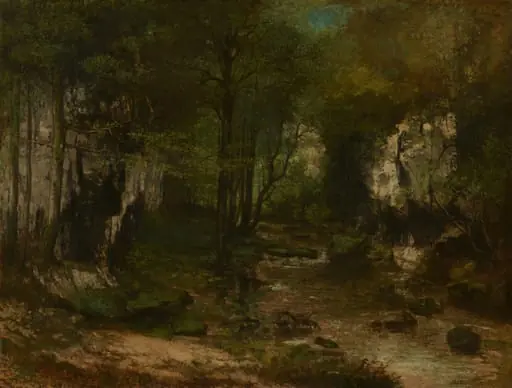 The Stream (Le Ruisseau du Puits-Noir; vallée de la Loue), by Gustave Courbet