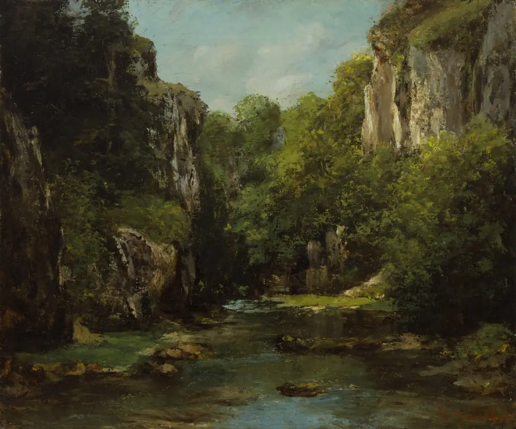 The Stream of the Black Well, by Gustave Courbet
