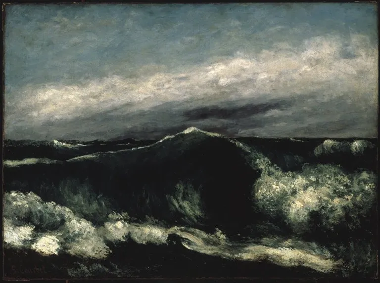 The Wave (La Vague), by Gustave Courbet, oil, 1869