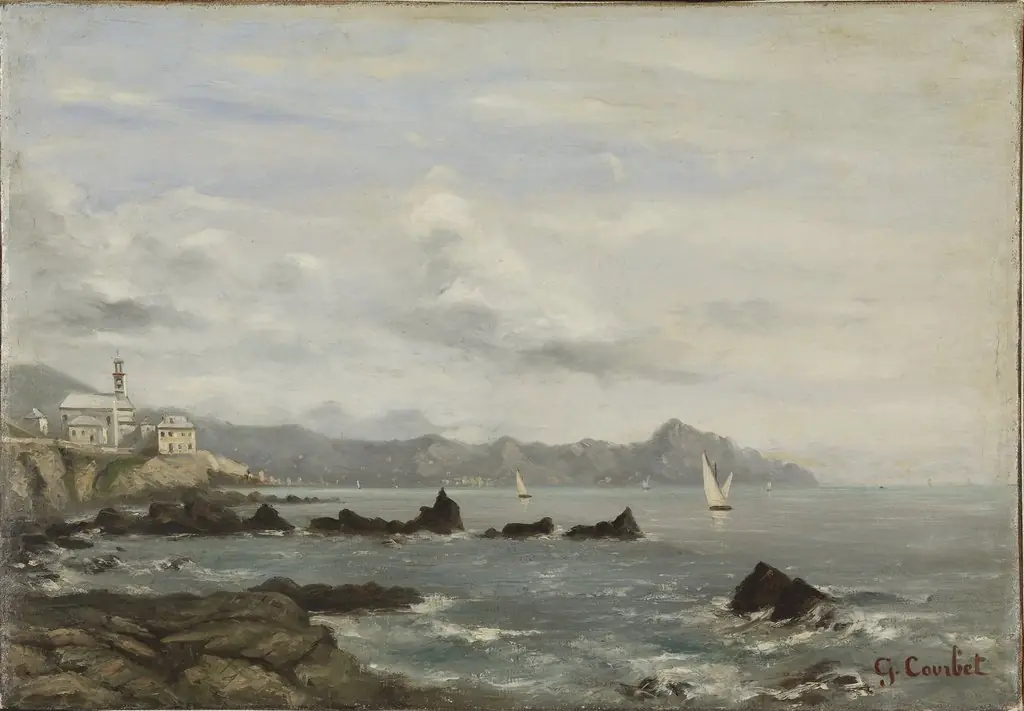View of Lake Geneva, by Gustave Courbet