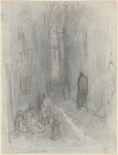 A Backstreet in London, by Gustave Doré