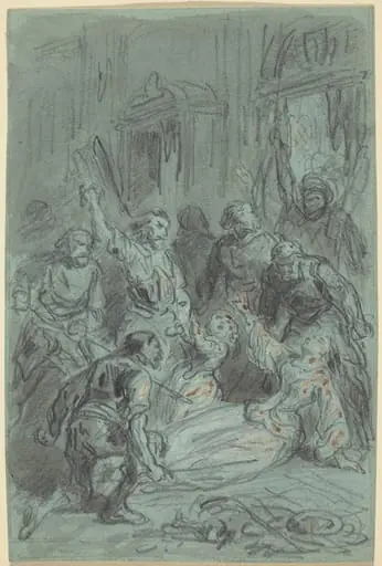 A Dramatic Scene with a Fainting Woman, by Gustave Doré