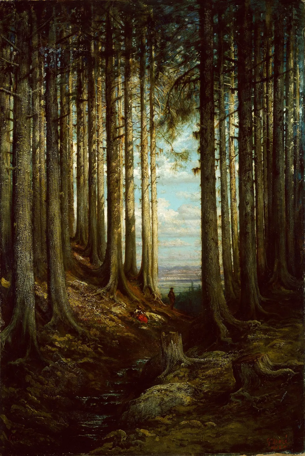 Alpine Scene, by Gustave Doré, oil, 1865
