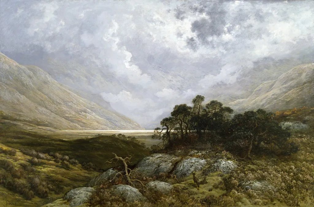 Landscape in Scotland, by Gustave Doré, oil