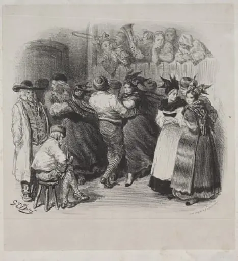 Musical Works of Ernest Doré:  Souvenir of Alsace, Alsatian Dance - Title Page, by Gustave Doré