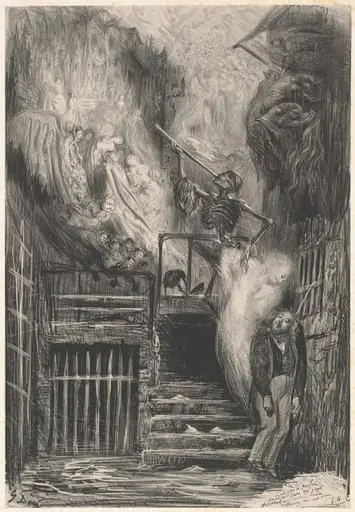 Rue de la Vieille lanterne (The Suicide of Gérard de Nerval), by Gustave Doré