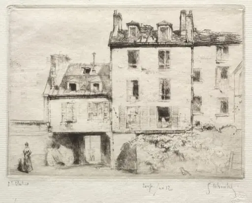 La rue Lacépède: le cour de l'Aciereur Cottens, by Gustave Leheutre
