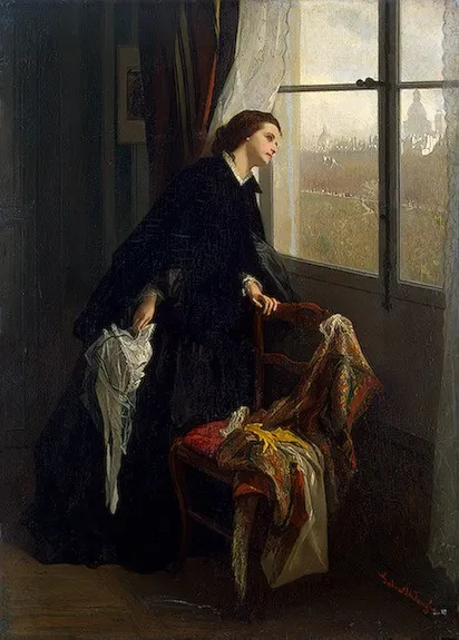 Changeable Weather, by Gustave Léonard de Jonghe, oil, 1875