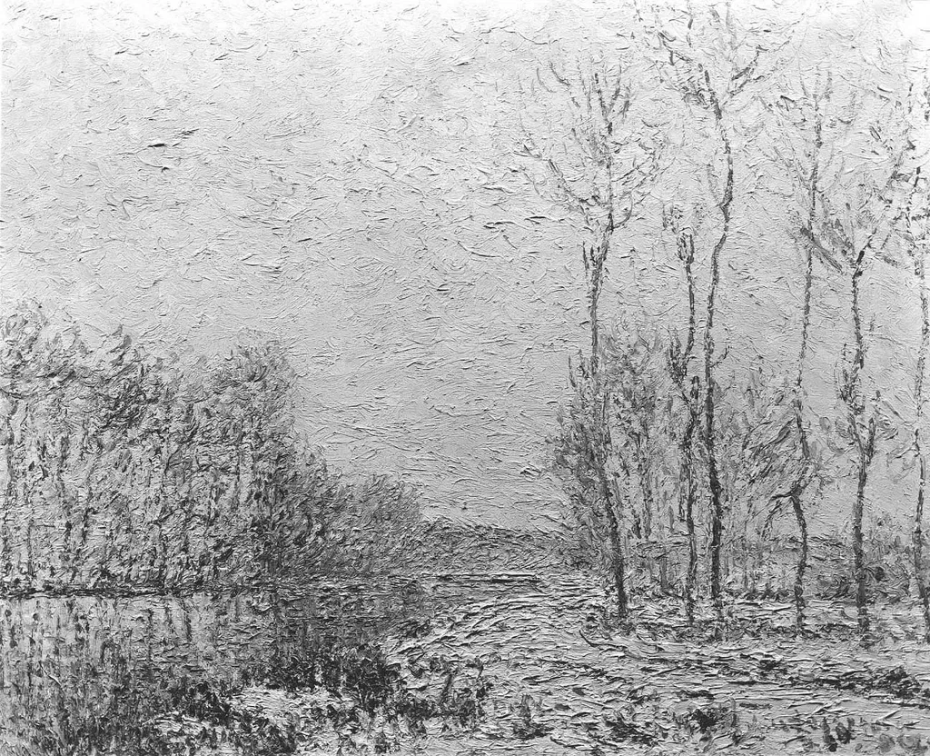 Winter on the Banks of the Eure, by Gustave Loiseau, oil, 1900