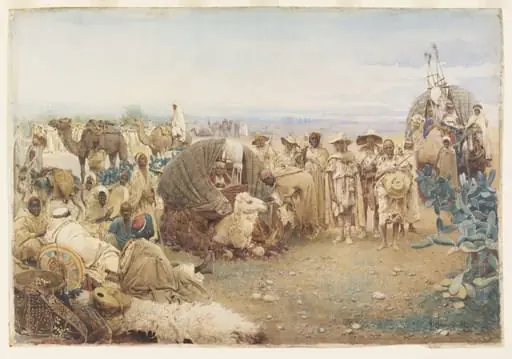Une Caravane en Repos en Kabylie, by Gustavo Simoni
