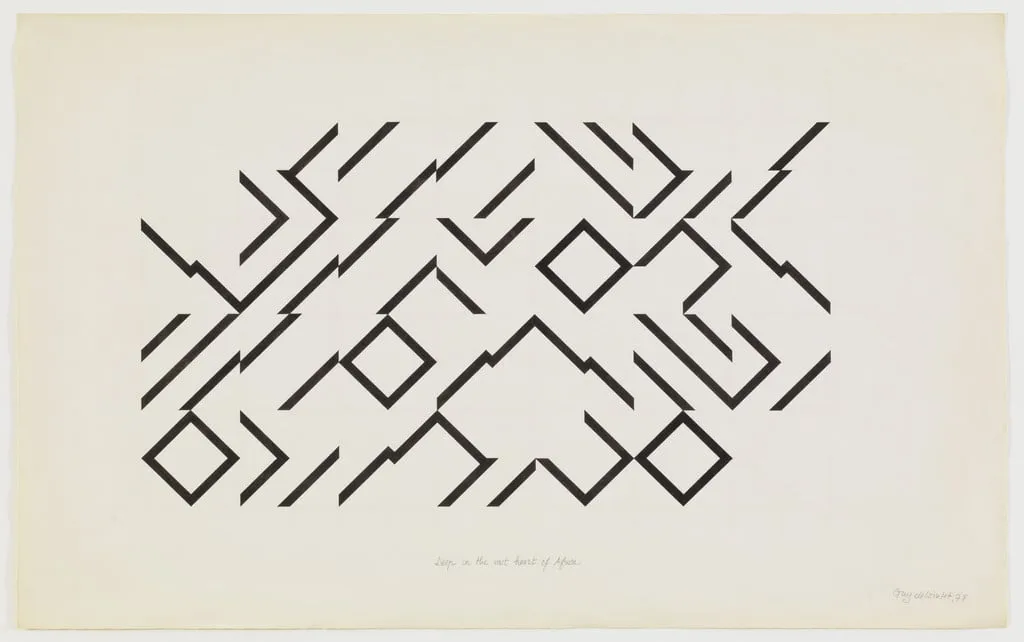 Untitled, by Guy de Cointet, graphite, 1978