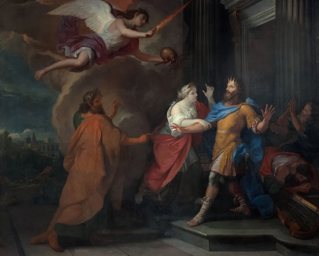 The Plague in the Reign of David, by Guy Louis Vernansal I, oil, 1694