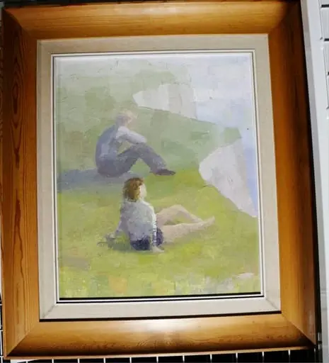 Family Voices: Figures Looking out to Sea, by Guy Vaesen, 1980