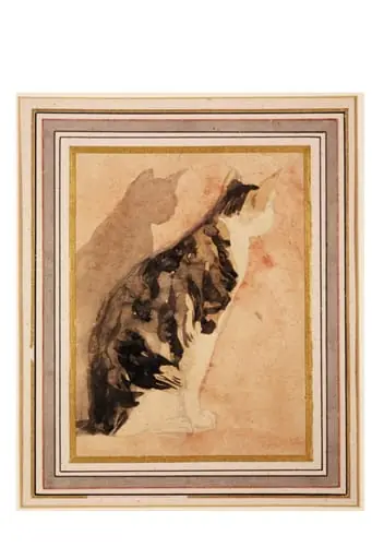 Sketch of a seated cat, by Gwen John