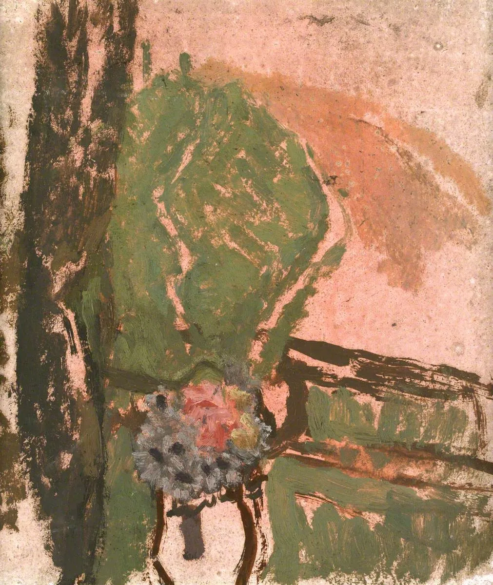 Vase of Flowers, by Gwen John, oil, 1920