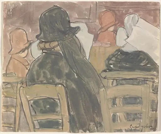 Women and Nuns Seated in Church, by Gwen John