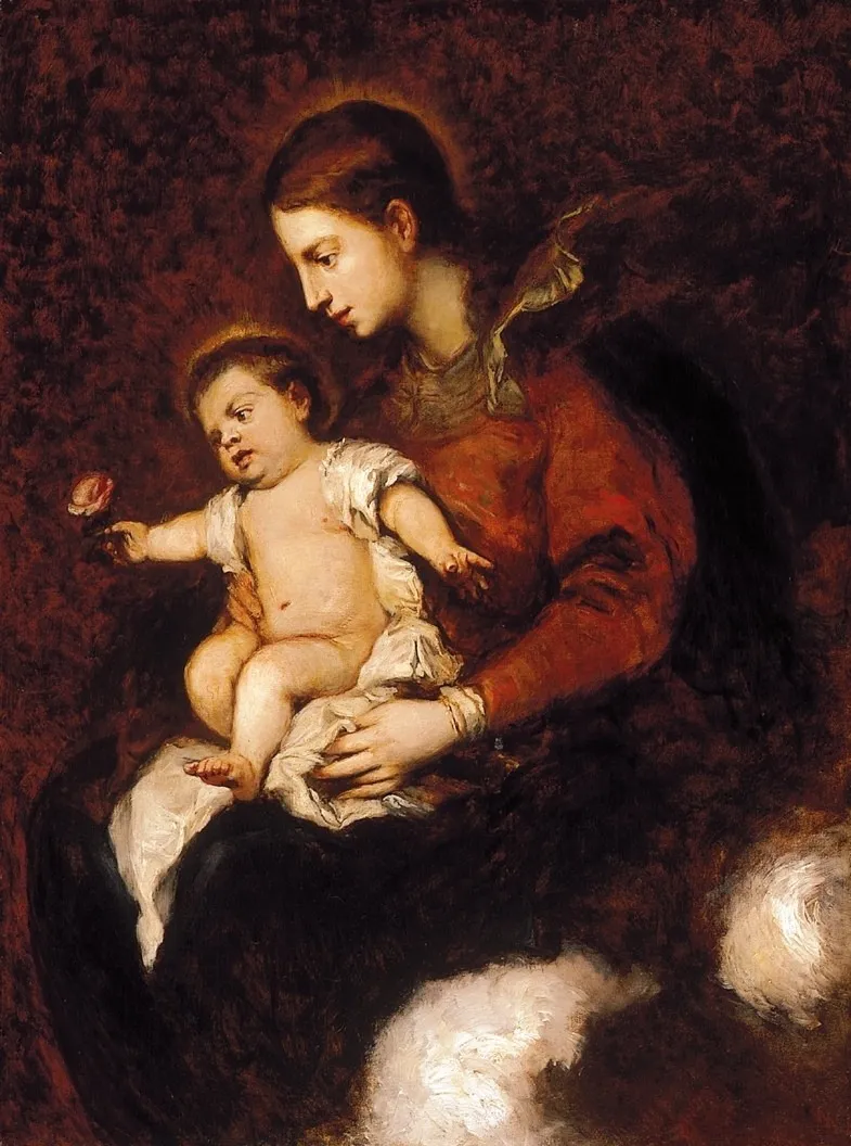 Madonna with the child Jesus, by Gyula Benczúr, oil, 1870