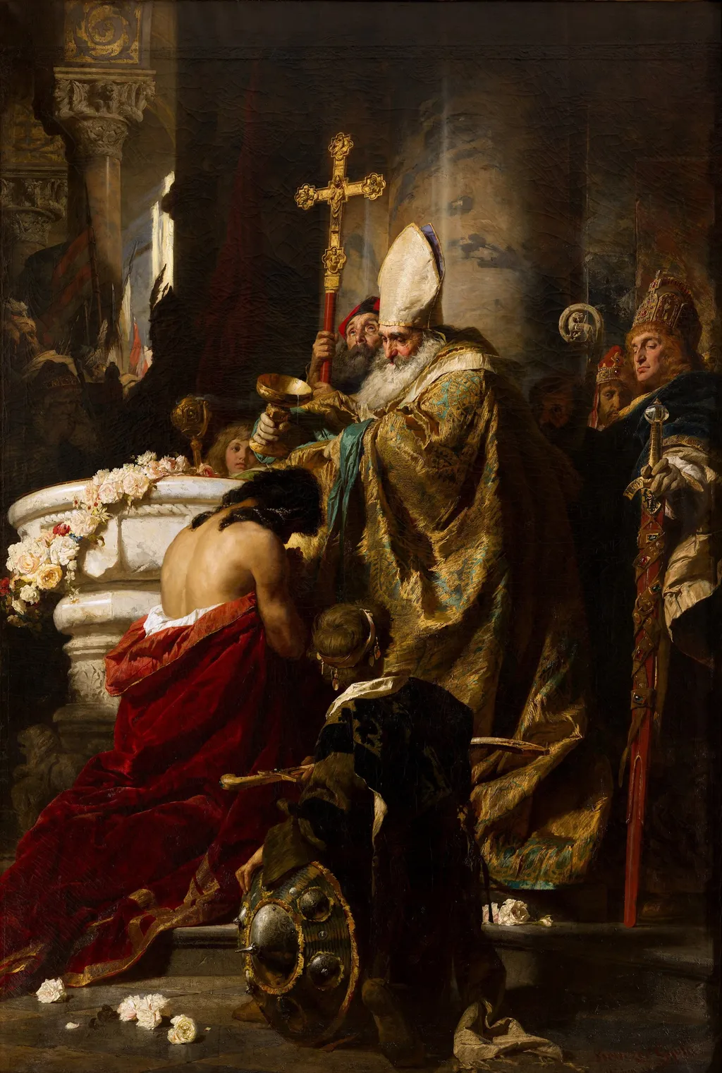 The Baptism of Vajk, by Gyula Benczúr, oil, 1875