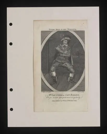 Mr Lee Lewes as Capt. Bobadil, by H. Brocas