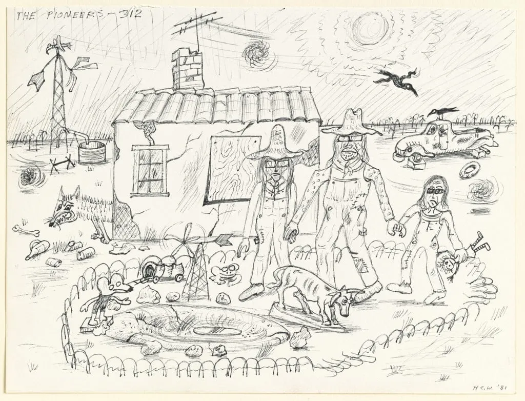 Untitled, by H. C. Westermann, ink, 1981