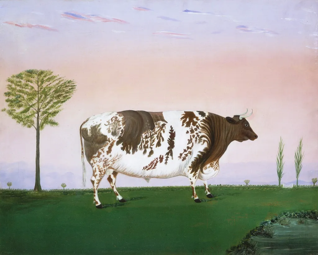Prize Bull, by H. Call, oil, 1876