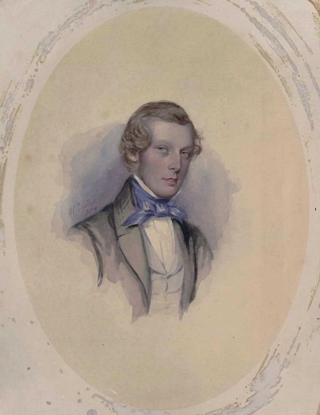 Henry Thornely, by H. Carl Schiller, watercolor, 1851