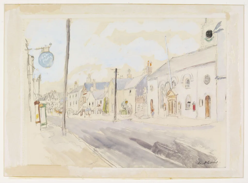 Cowbridge, Glamorganshire, by H. E. Du Plessis, watercolor, 1940