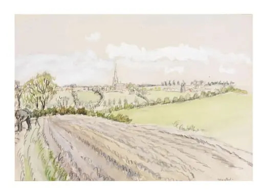 Thaxted from the Fields, by H. E. Du Plessis